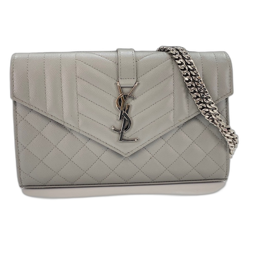 Yves Saint Laurent Envelope Cassandra Shoulder Bag, Gray
